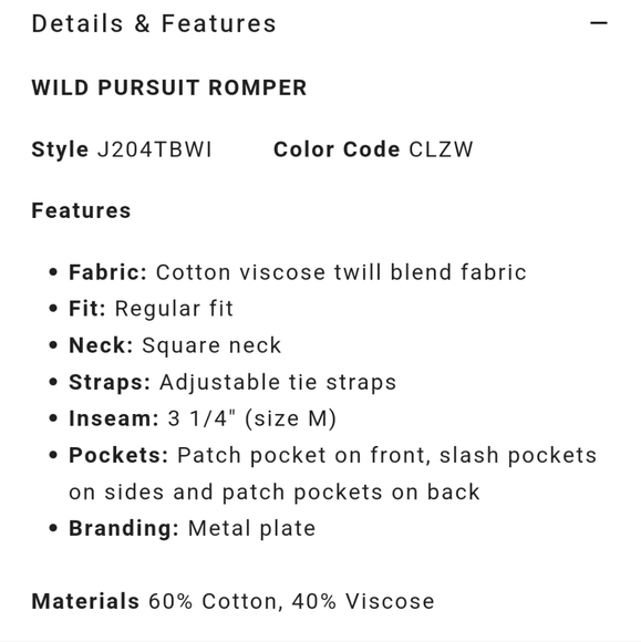 NWT Billabong Wild Pursuit Romper in Toffee, size S - Picture 16 of 16